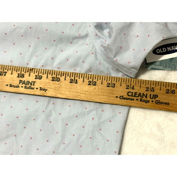 NWT Old Navy The Signature Shirt Slim Fit Purple Red Polka Dots Shirt Size L MS1 - Picture 10 of 15